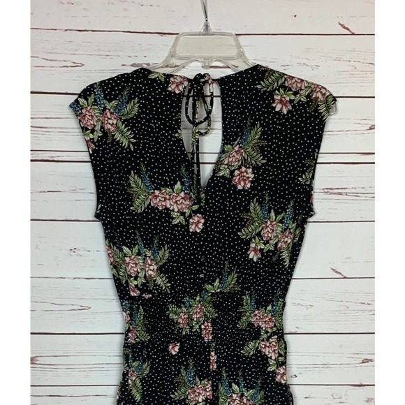 CABI Women's XS Extra Small Black Floral Runaround Romper Spring 2019 Style 5608 - Picture 9 of 12